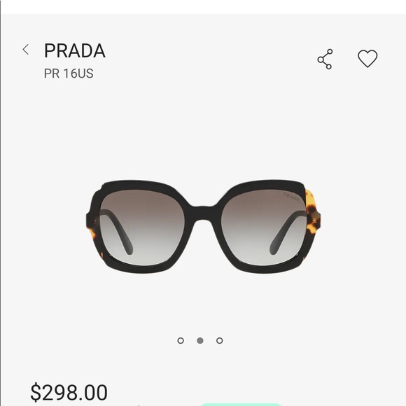 Prada Sunglasses - Black w/ Tortoise Detail Edge - Picture 2 of 4